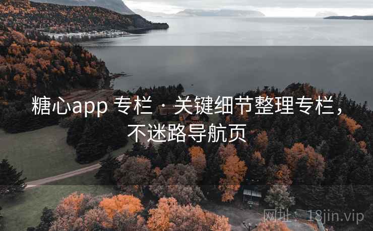 糖心app 专栏 · 关键细节整理专栏，不迷路导航页