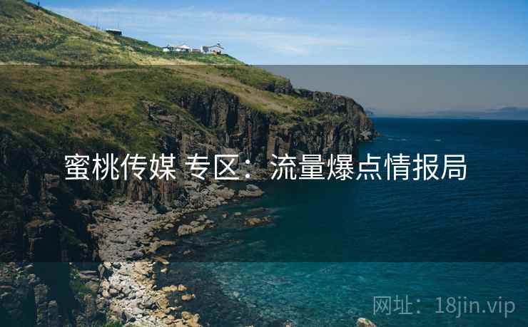 蜜桃传媒 专区：流量爆点情报局