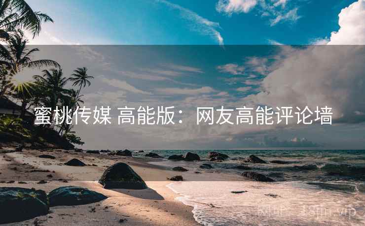 蜜桃传媒 高能版：网友高能评论墙